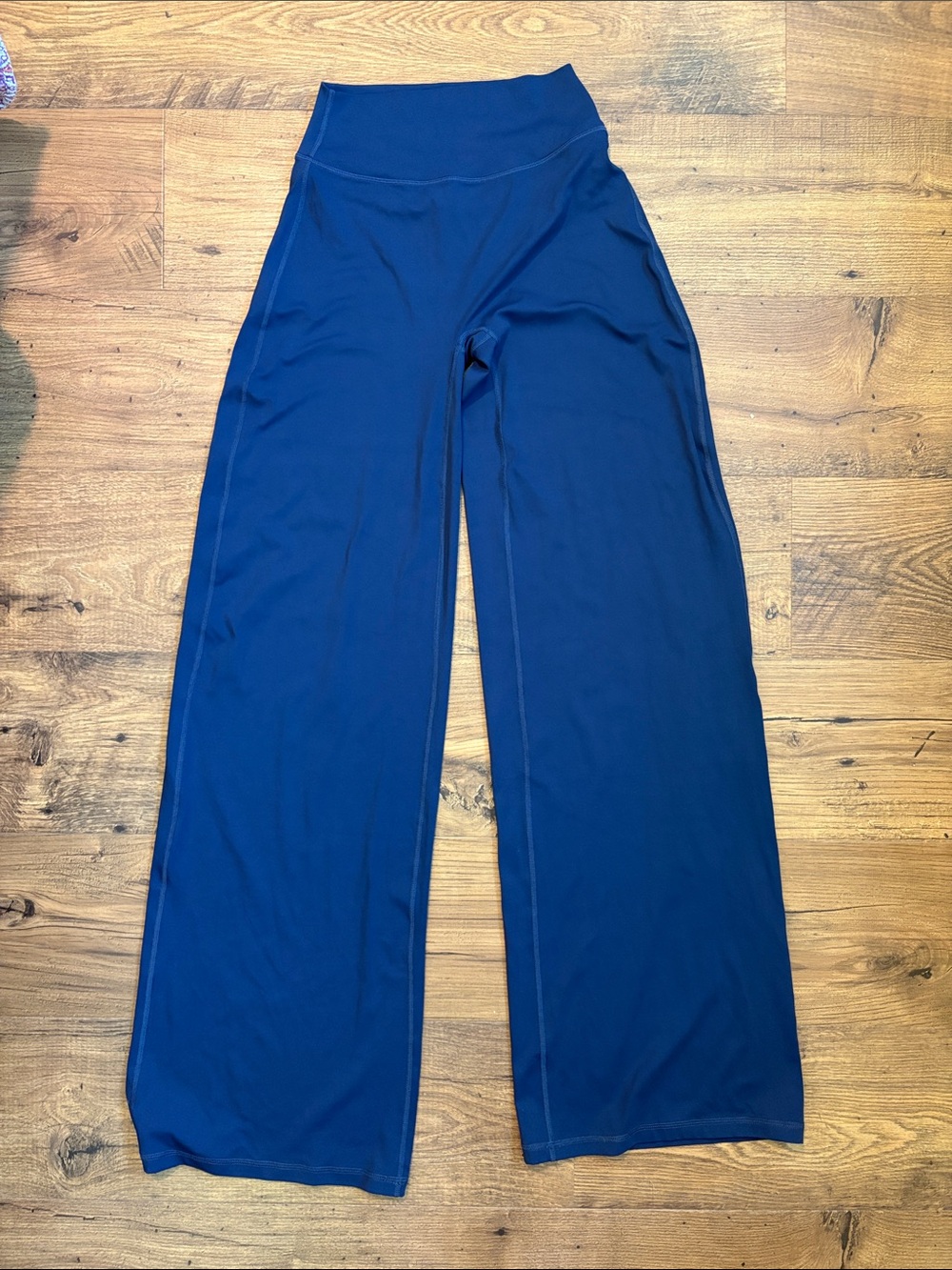 High-Waist Wide Leg Navy Yoga Pants